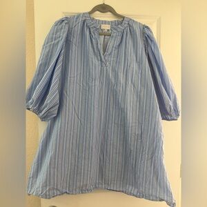 Sugarlips Striped Blue and White Mini Dress